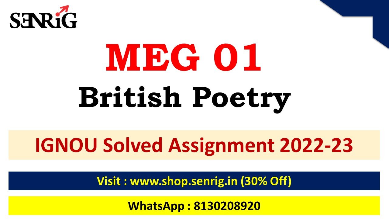 meg 1st year assignment ignou