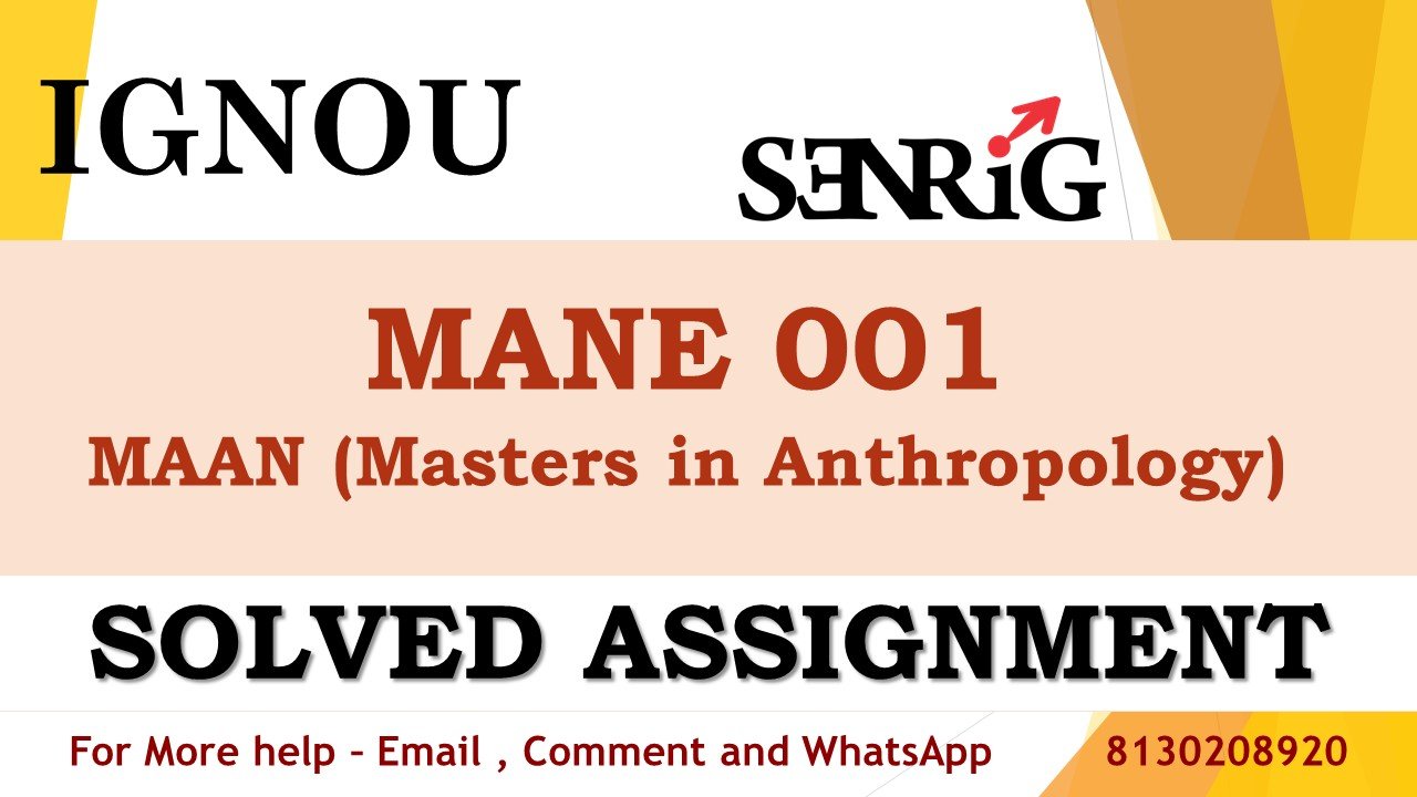 MANE 001 Human Genetics (elective) Solved Assignment 2023-24