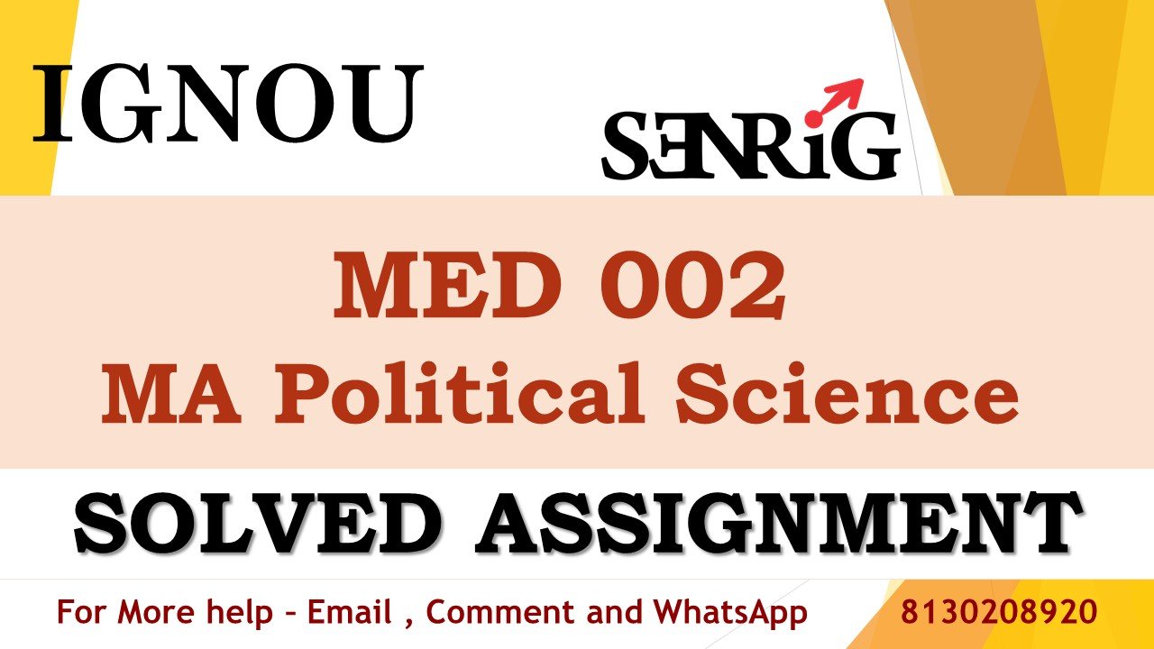 MED 002 Sustainable Development Issues and Challenges Solved Assignment 2023-24
