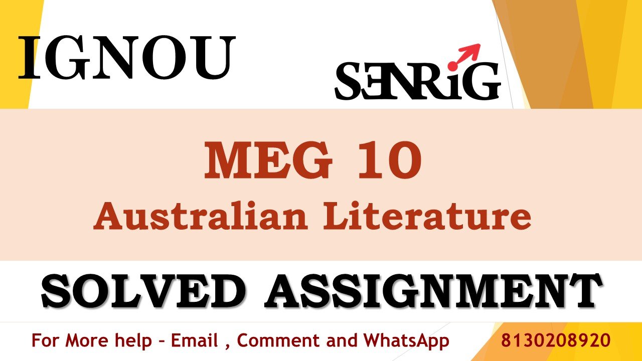 MEG 09 Australian Literature Solved Assignment 2023-24