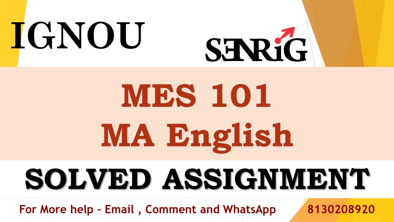 MES 101 Higher Education Its context and Linkages Solved Assignment 2023-24