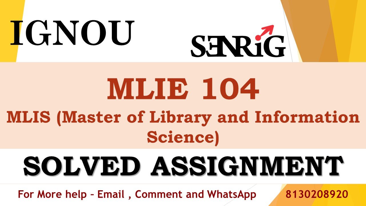 MLIE 104 Technical Writing Solved Assignment 2023-24