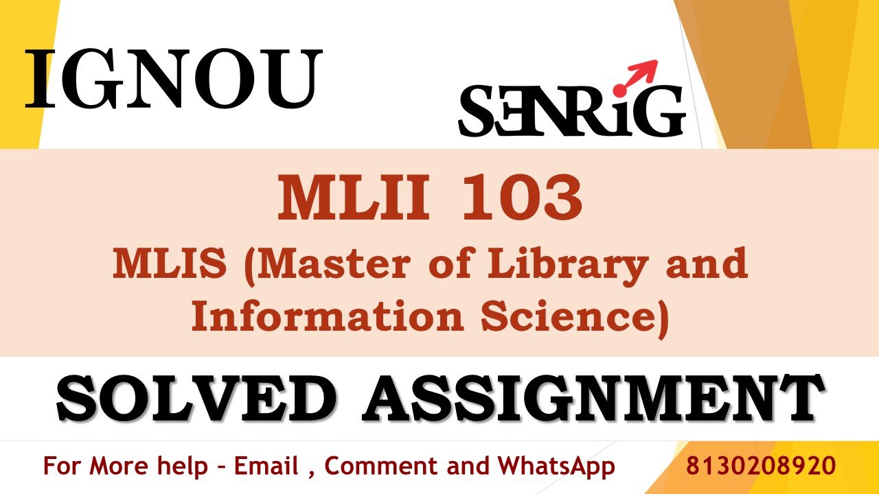 MLII 103 Fundamentals of Information Communication Technologies Solved Assignment 2023-24