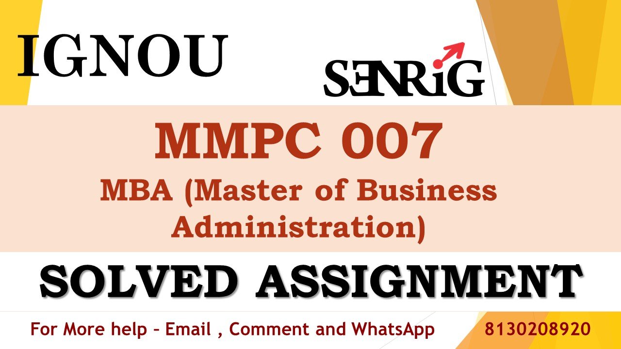 MMPC 007 Business Communication Solved Assignment 2023-24