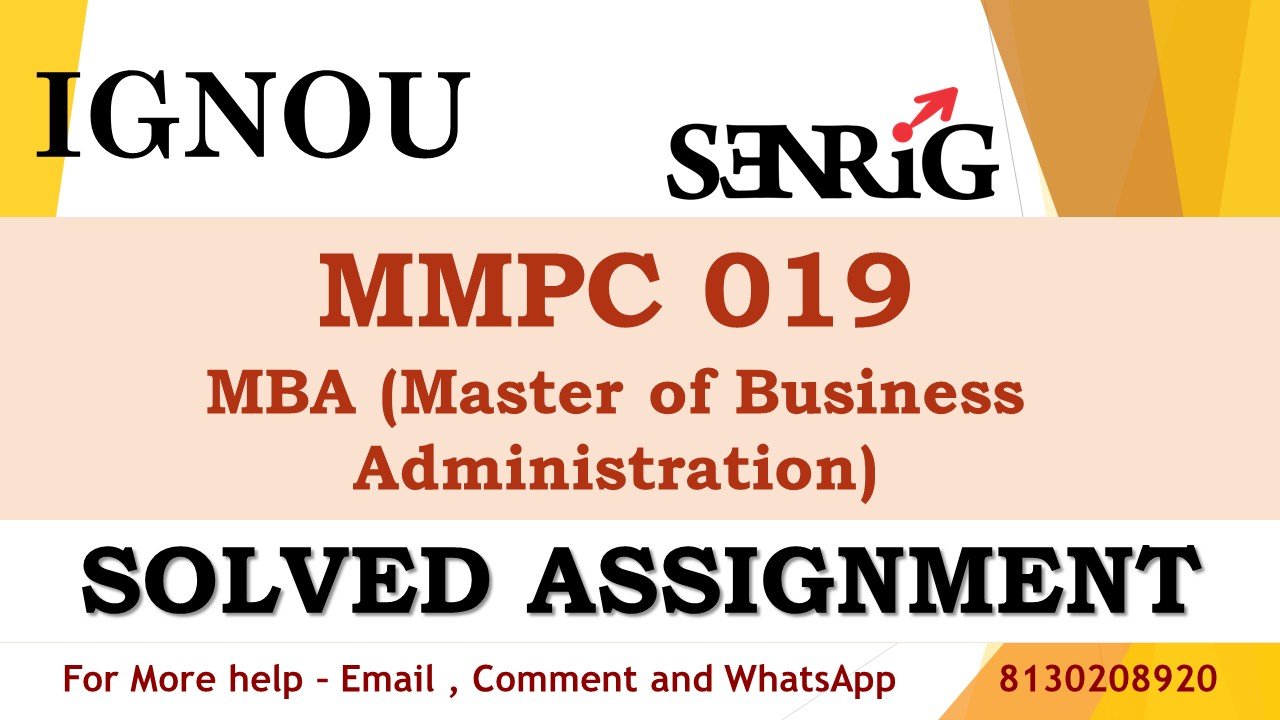 MMPC 019 Total Quality Management Solved Assignment 2023-24