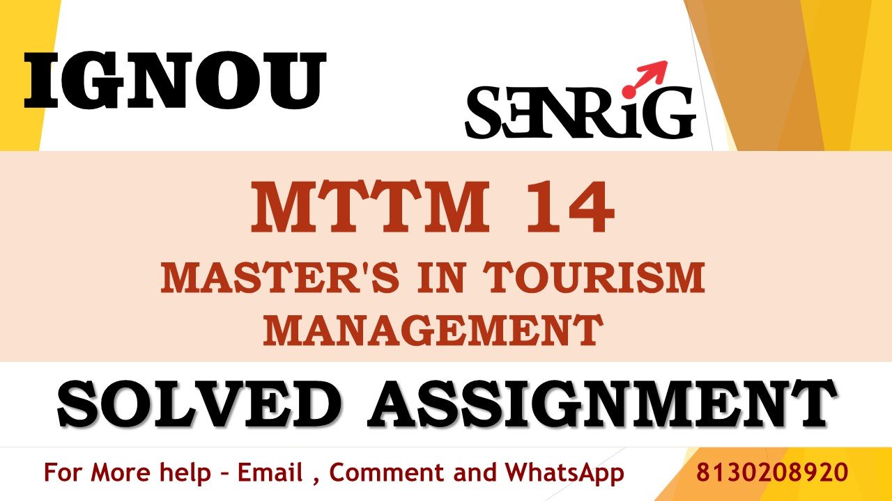 MTTM 14 Tourist Transport Operations (Road Transport) Solved Assignment 2023-24