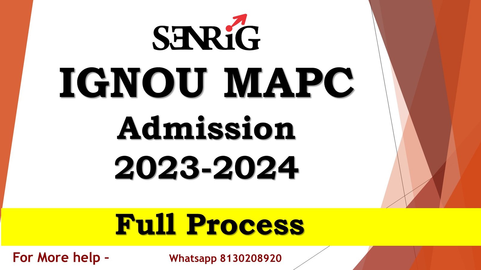IGNOU MAPC Admission 2023 24 