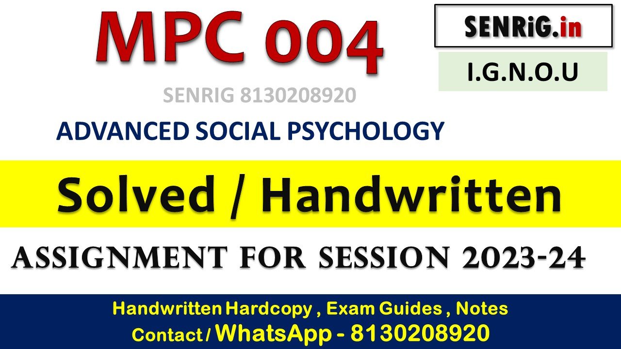 Mpc 004 solved assignment 2023 24 pdf; Mpc 004 solved assignment 2023 24 ignou