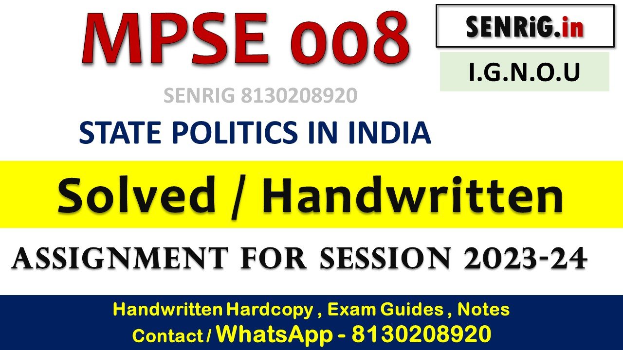 Mpse 008 solved assignment 2023 24 ignou