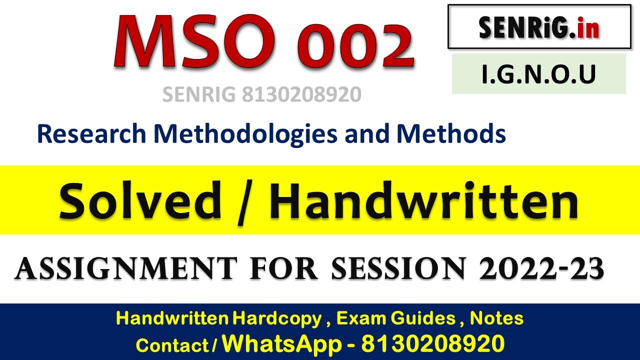 ignou assignment mso 002