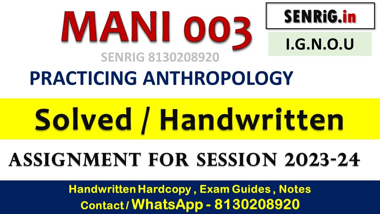 Free ignou mani 003 solved as pdf download; Free ignou mani 003 solved as pdf