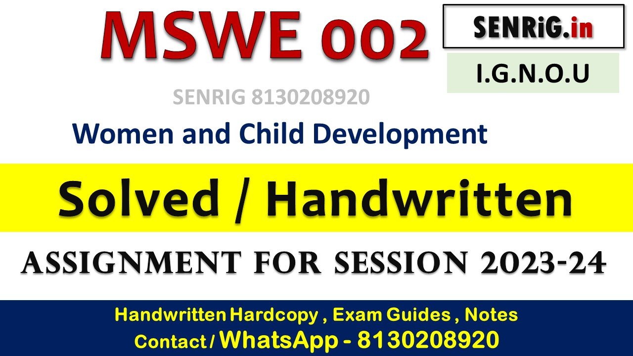 Free ignou mswe 002 solved assignment 2023 24 english; Free ignou mswe 002 solved assignment 2023 24 download; Free ignou mswe 002 solved assignment 2023 24 date; solved assignment ignou 2023 free; meg 1 solved assignment 2023-24; basoh ignou assignment 2023-24; ignou mapc assignment 2023-24; free ignou assignment