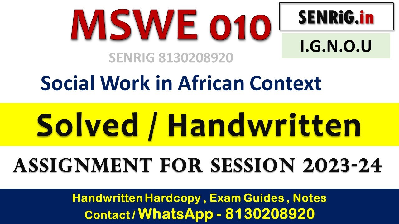 Free ignou msw 032 solved pdf download; Free ignou msw 032 solved pdf