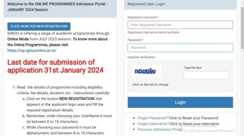 IGNOU Master of Commerce (MCOM) Admission 2024-25