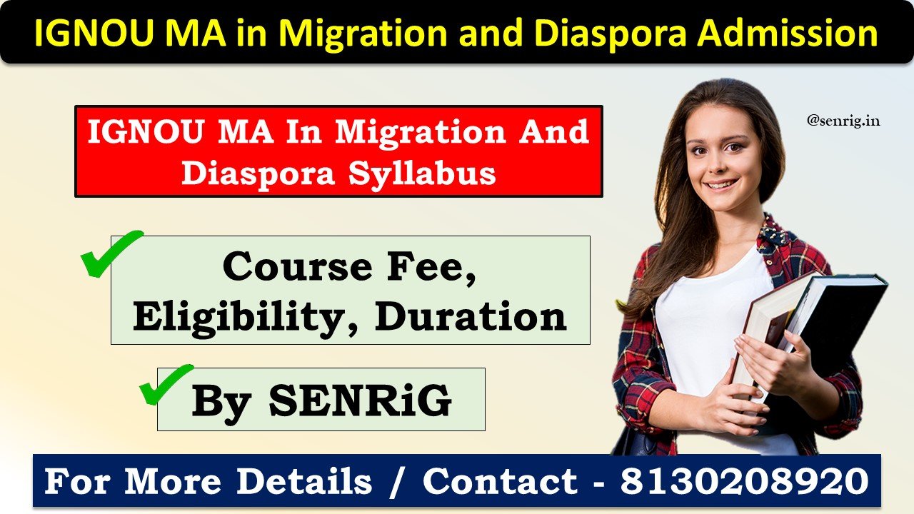 IGNOU MA in Migration and Diaspora Admission