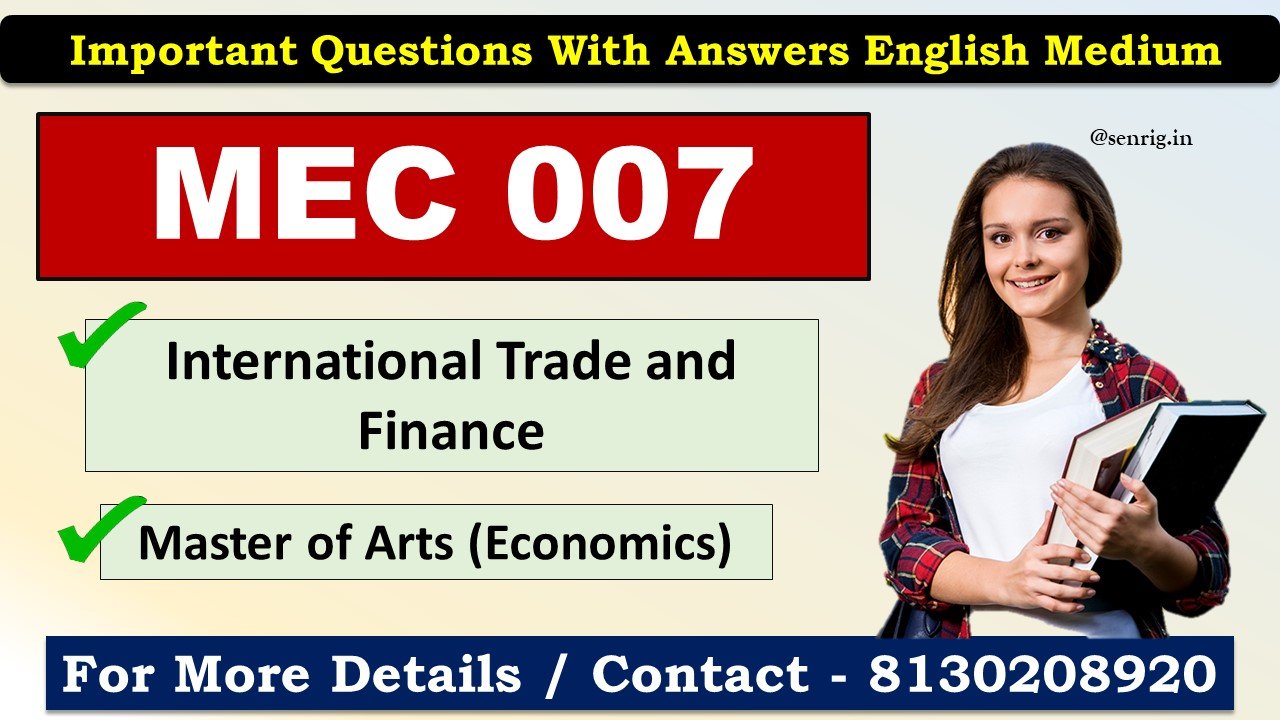 IGNOU MEC-007 Important Questions with answers English Medium