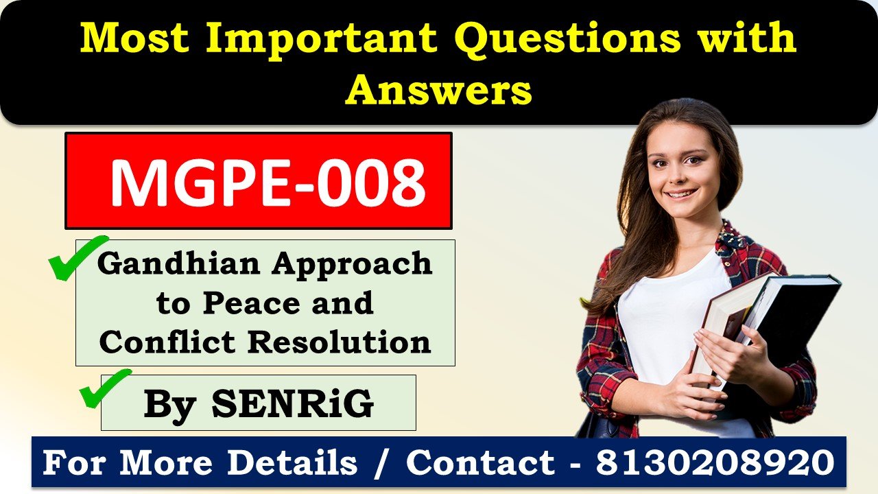(IGNOU) MGPE-008 Most Important Questions with Answers English Medium