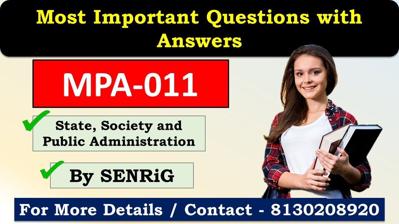 (IGNOU) MPA-011 Important Questions with Answers English Medium