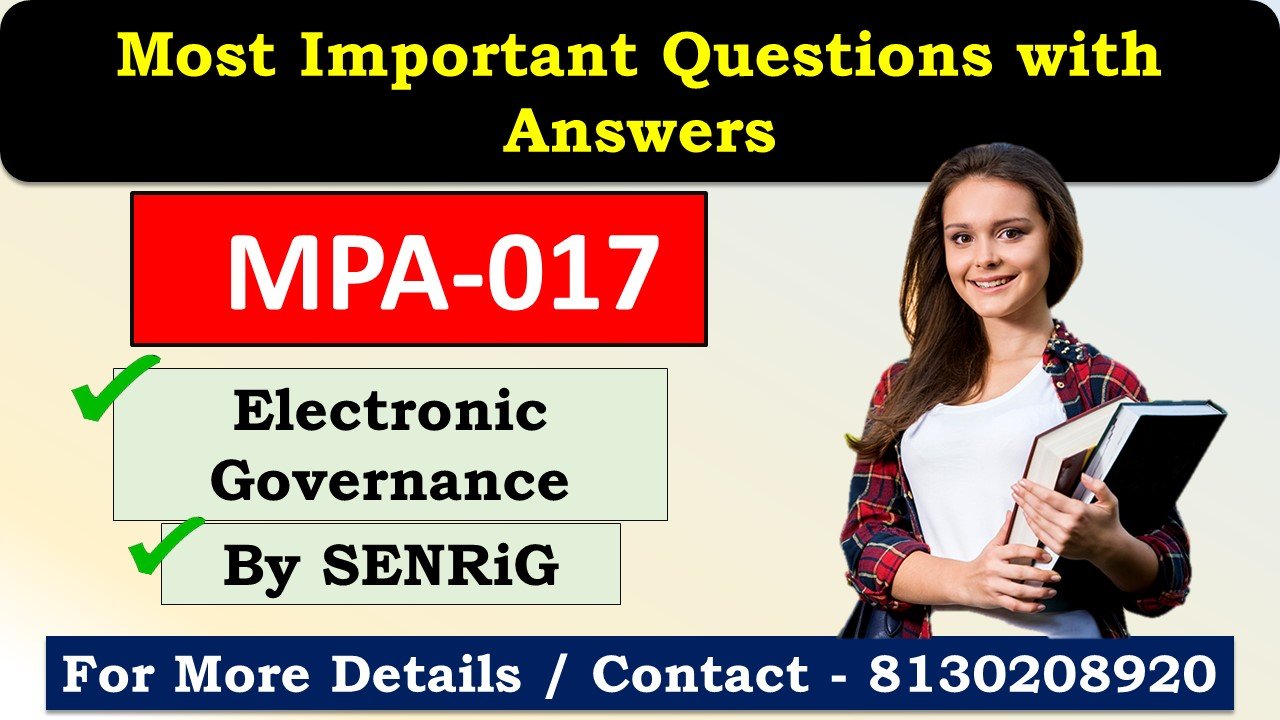 (IGNOU) MPA-017 Important Questions with Answers English Medium