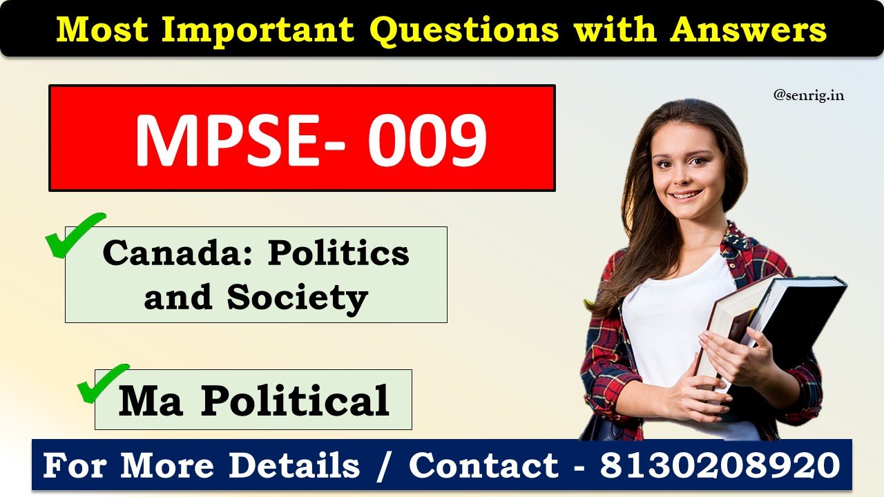 (IGNOU) MPSE- 009 Most Important Questions with Answers English Medium