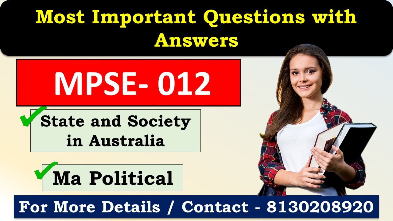 (IGNOU) MPSE-012 Most Important Questions with Answers English Medium