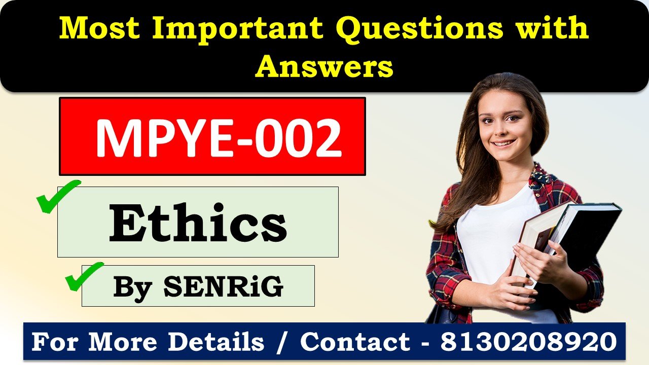 (IGNOU) MPYE-002 Important Questions with Answers English Medium