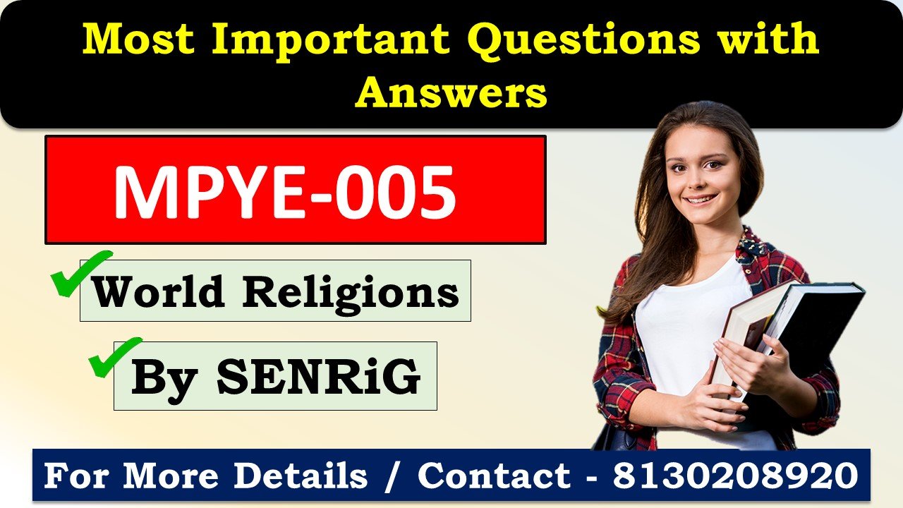 (IGNOU) MPYE-005 Important Questions with Answers English Medium