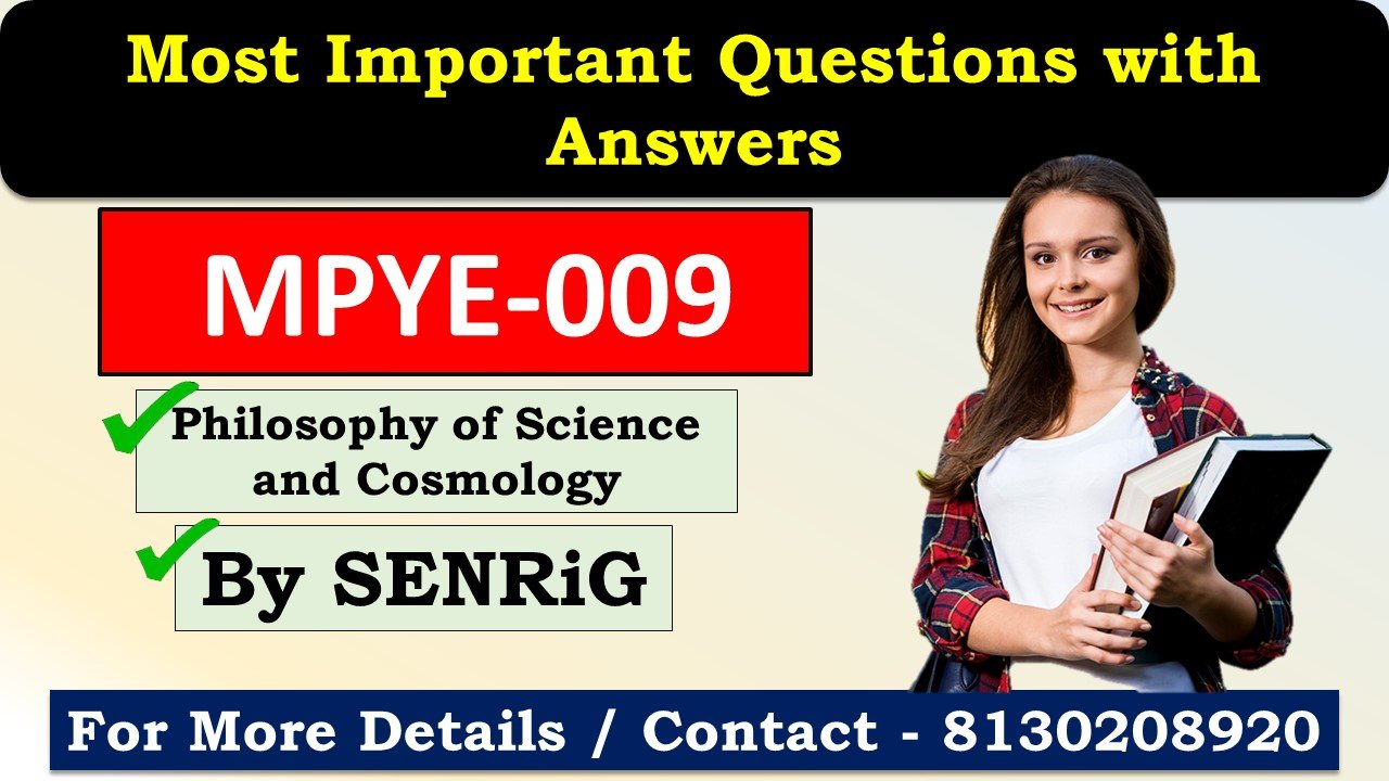 (IGNOU) MPYE-009 Important Questions with Answers English Medium