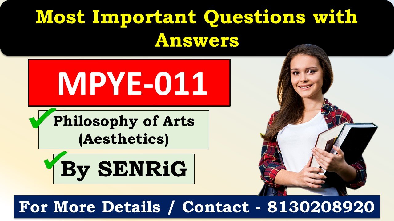 (IGNOU) MPYE-011 Important Questions with Answers English Medium