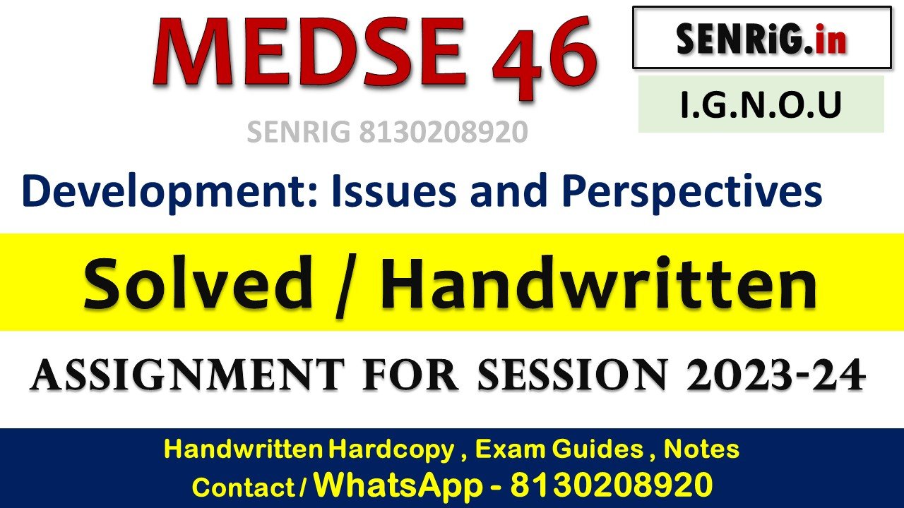 Free ignou medse 46 solved pdf download; Free ignou medse 46 solved pdf; Free ignou medse 46 solved assignment pdf; Free ignou medse 46 solved assignment; Free ignou medse 46 solved 2021; medse 046 assignment; medse-046 question paper; ignou assignment