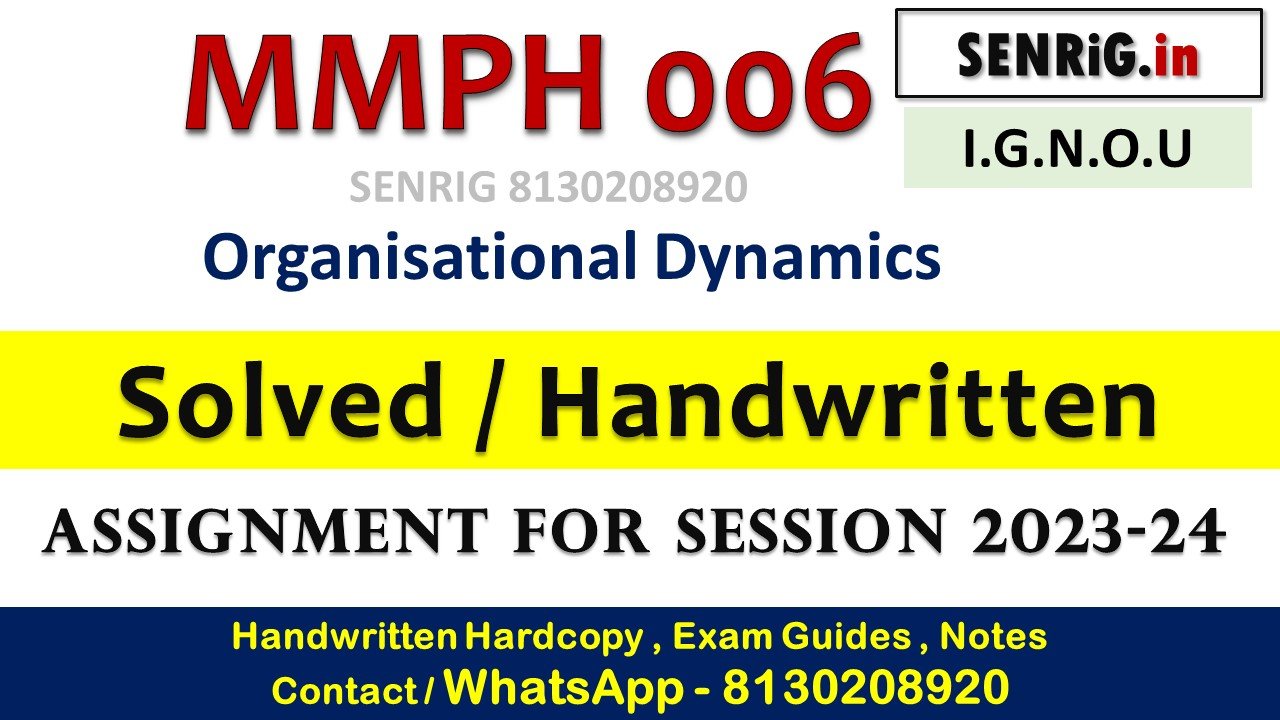 mmph 009 study material; mmph-005
