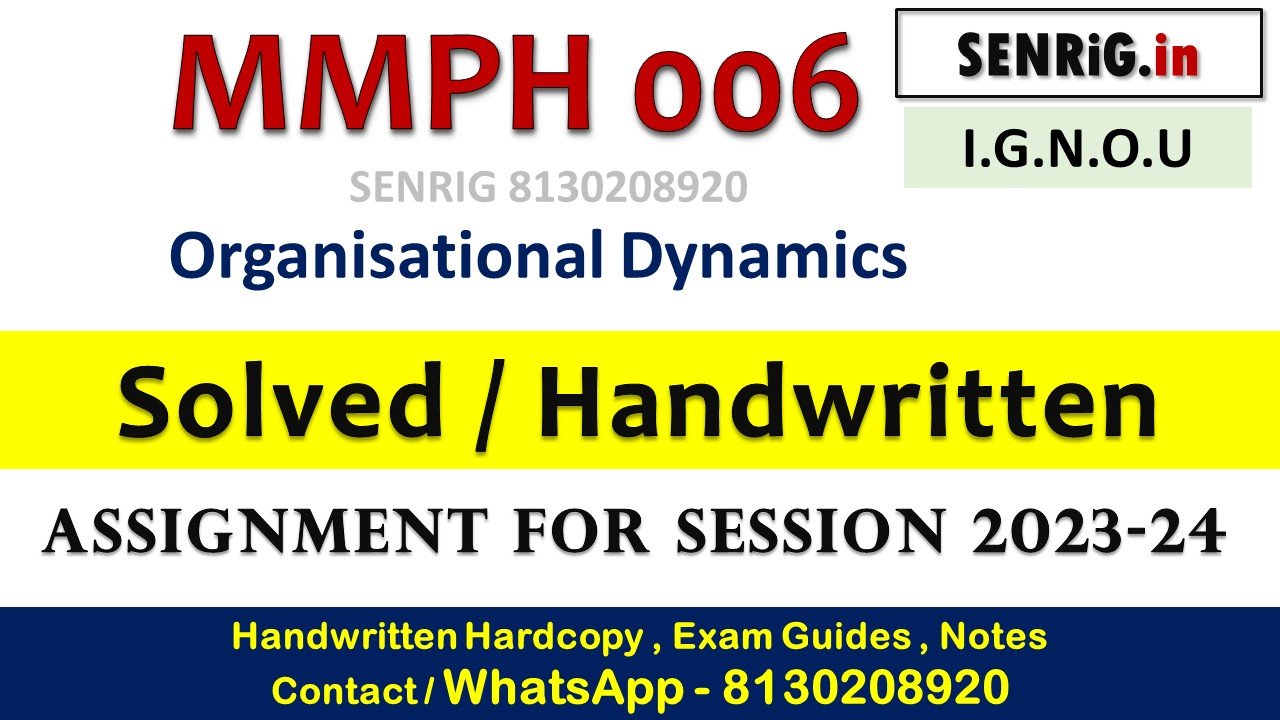 mmph 009 study material