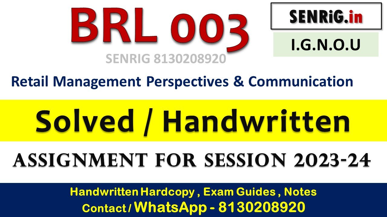 Free ignou brl 003 solved assignment pdf download; Free ignou brl 003 solved assignment pdf; Free ignou brl 003 solved assignment 2021