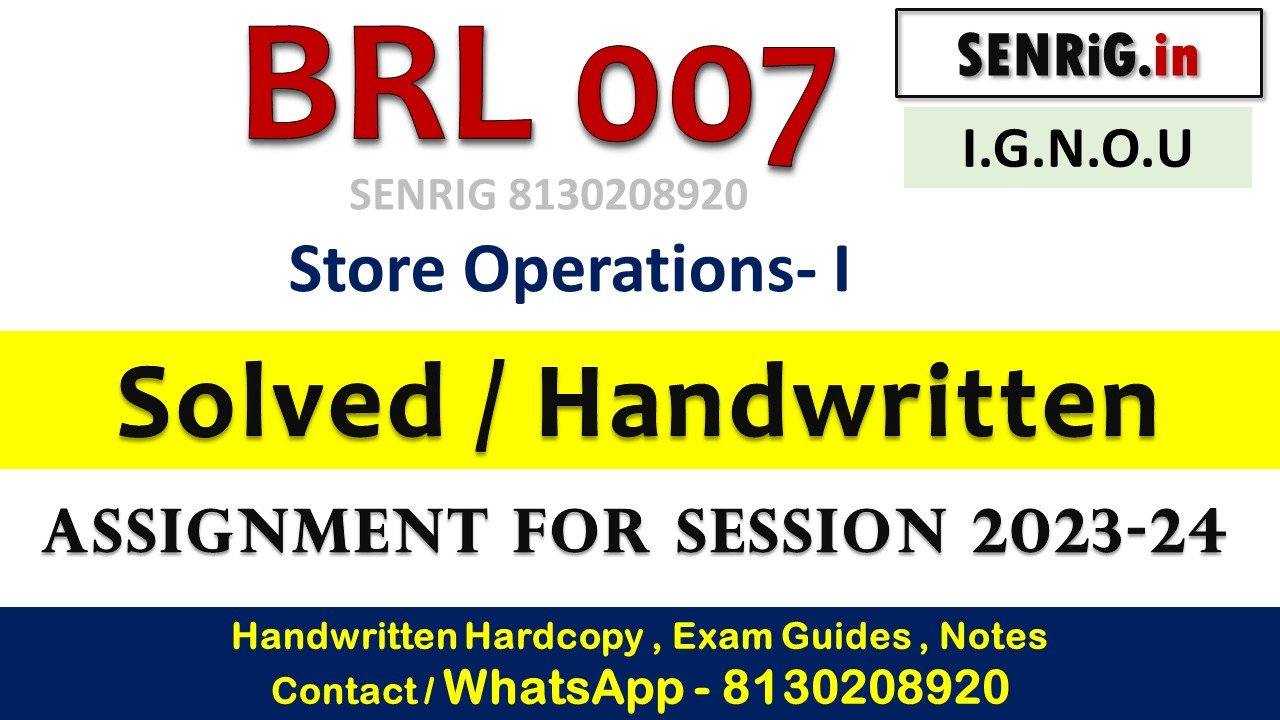 Free ignou brl 007 solved assignment pdf download; Free ignou brl 007 solved assignment pdf; Free ignou brl 007 solved assignment 2021