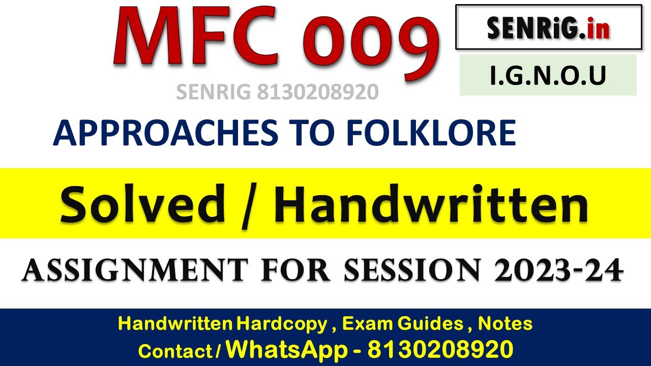 Free ignou mfc 009 sol pdf; Free ignou mfc 009 sol assignment