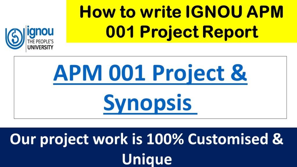 How to write IGNOU APM 001 Project Report – SENRiG
