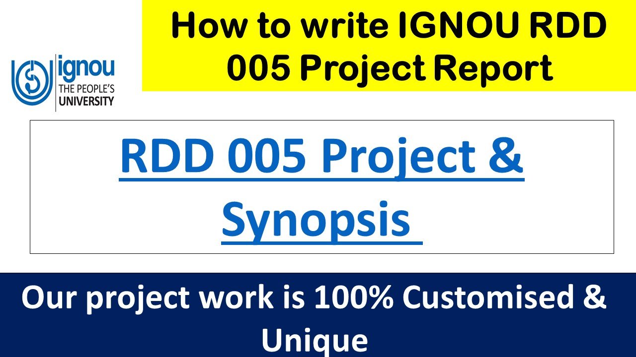 How to write IGNOU RDD 005 Project Report