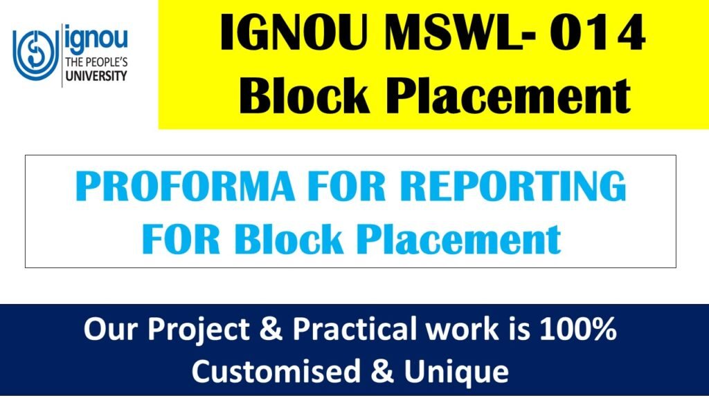 IGNOU MSWL-014 Block Placement FREE PDF Download – SENRiG