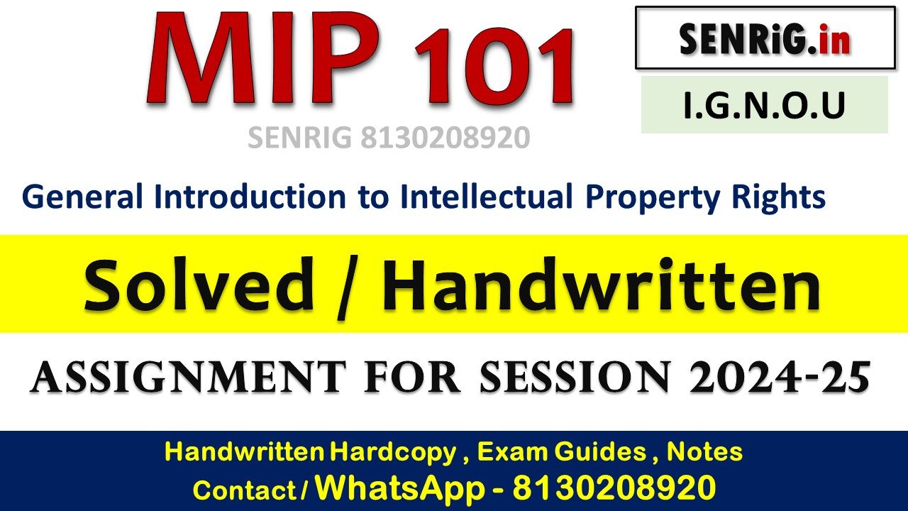 Free ignou mip 101 solved assignment pdf; Free ignou mip 101 solved assignment 2021