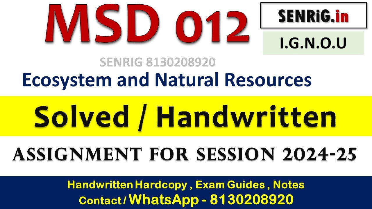 Free ignou msd 012 so syllabus; Free ignou msd 012 so pdf download; Free ignou msd 012 so pdf; Free ignou msd 012 so 2021; pg diploma in sustainability science ignou; biodiversity conservation and management ignou; pgdss study material