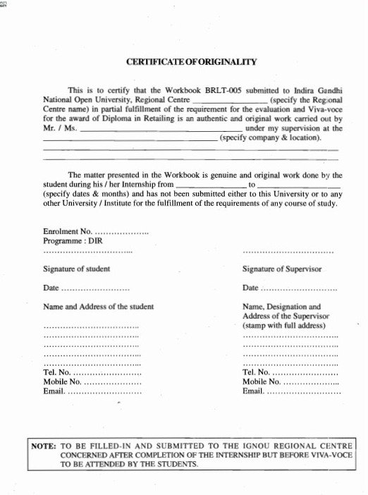 How to Fill BRLT 005 Workbook IGNOU