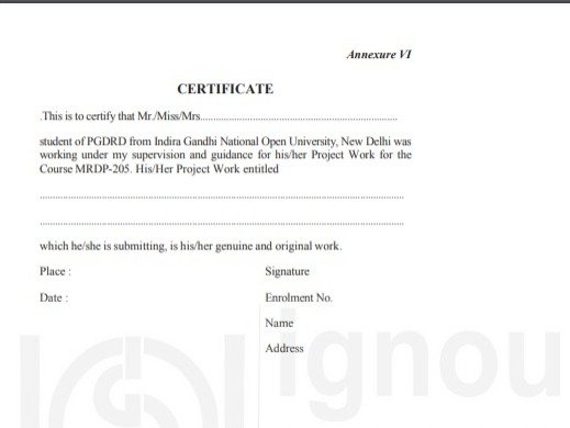 How to write IGNOU MRDP 205 Project Report