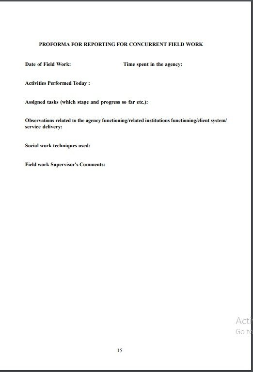 IGNOU MSWL-015 Field Work FREE PDF Download