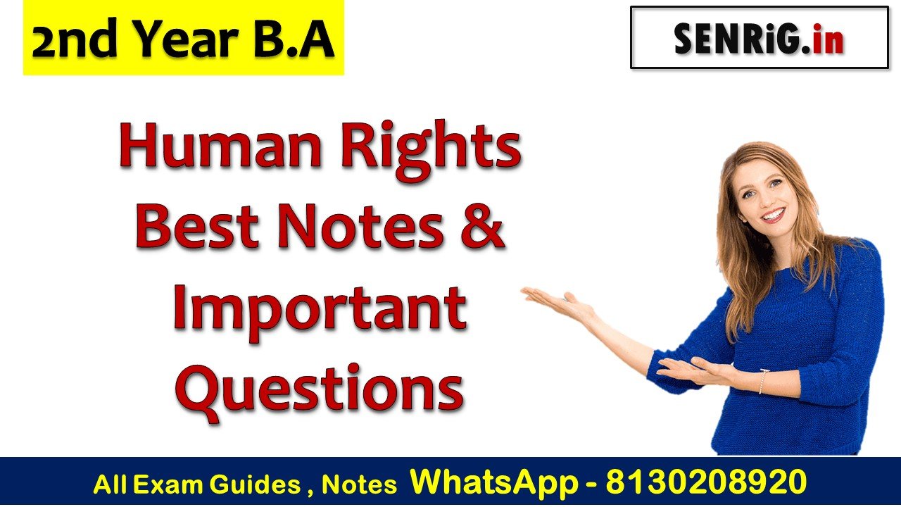 2nd Year B.A Human Rights Very Important Questions by SENRiG