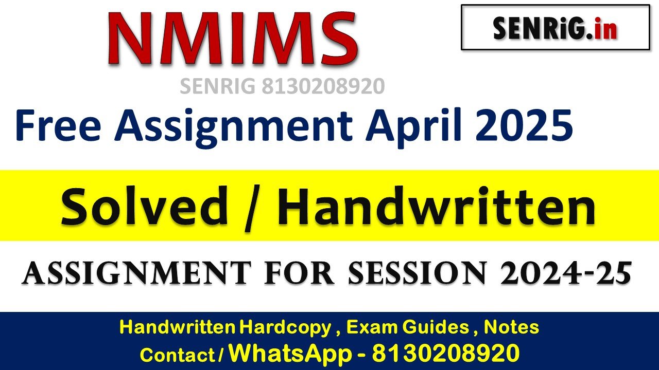 Free Nmims University Assignment April 2025