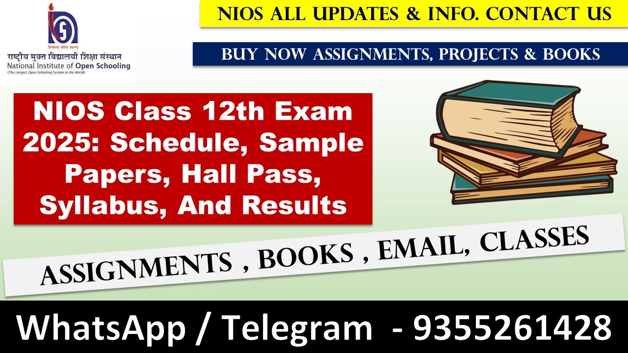 NIOS Class 12th Exam 2025