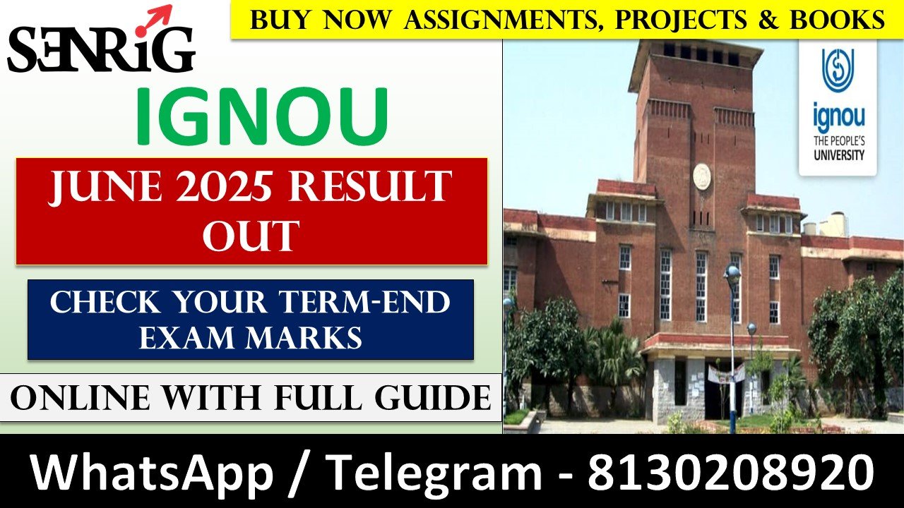 IGNOU June 2025 Result Out