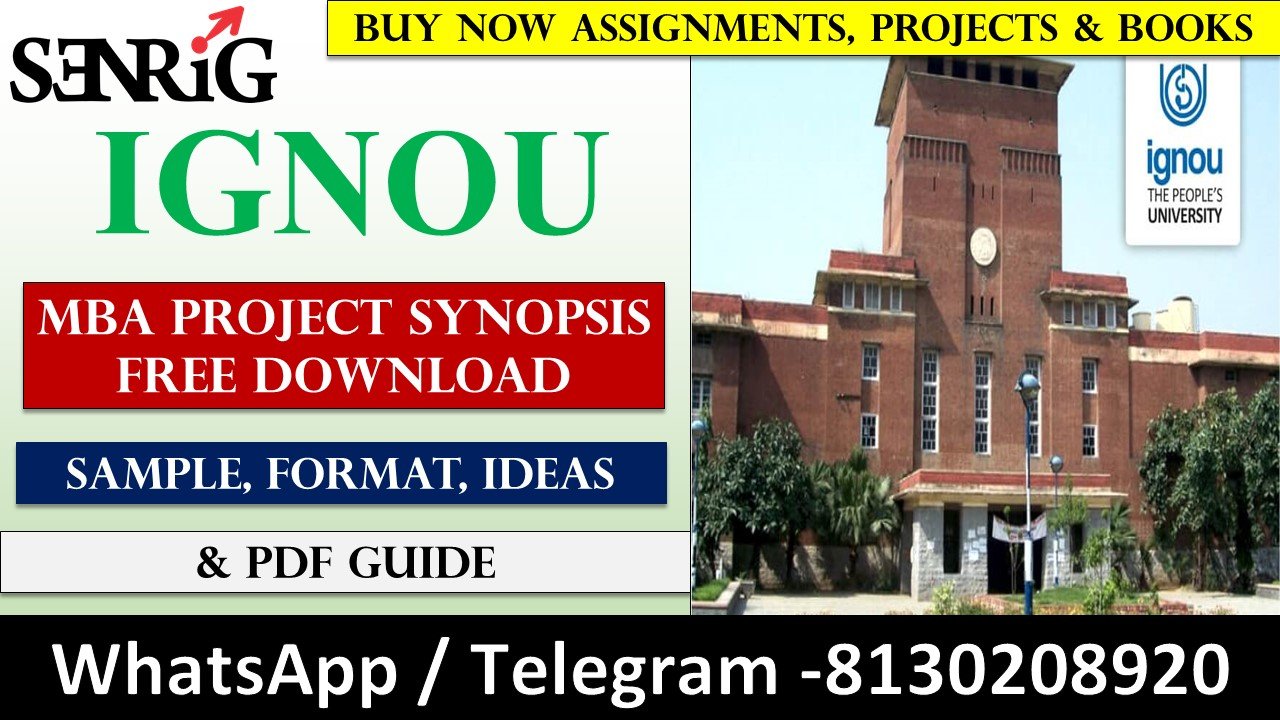 MBA Project Synopsis Free Download