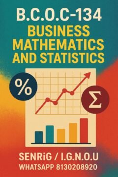 IGNOU BCOC-134 Help Book & Study Notes