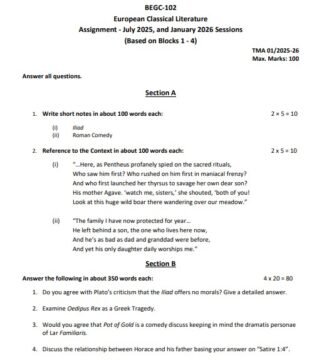 BEGC-102 Solved Assignment 2025–26 (English Medium)
